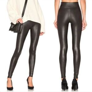 SPANX Black Leather Leggings